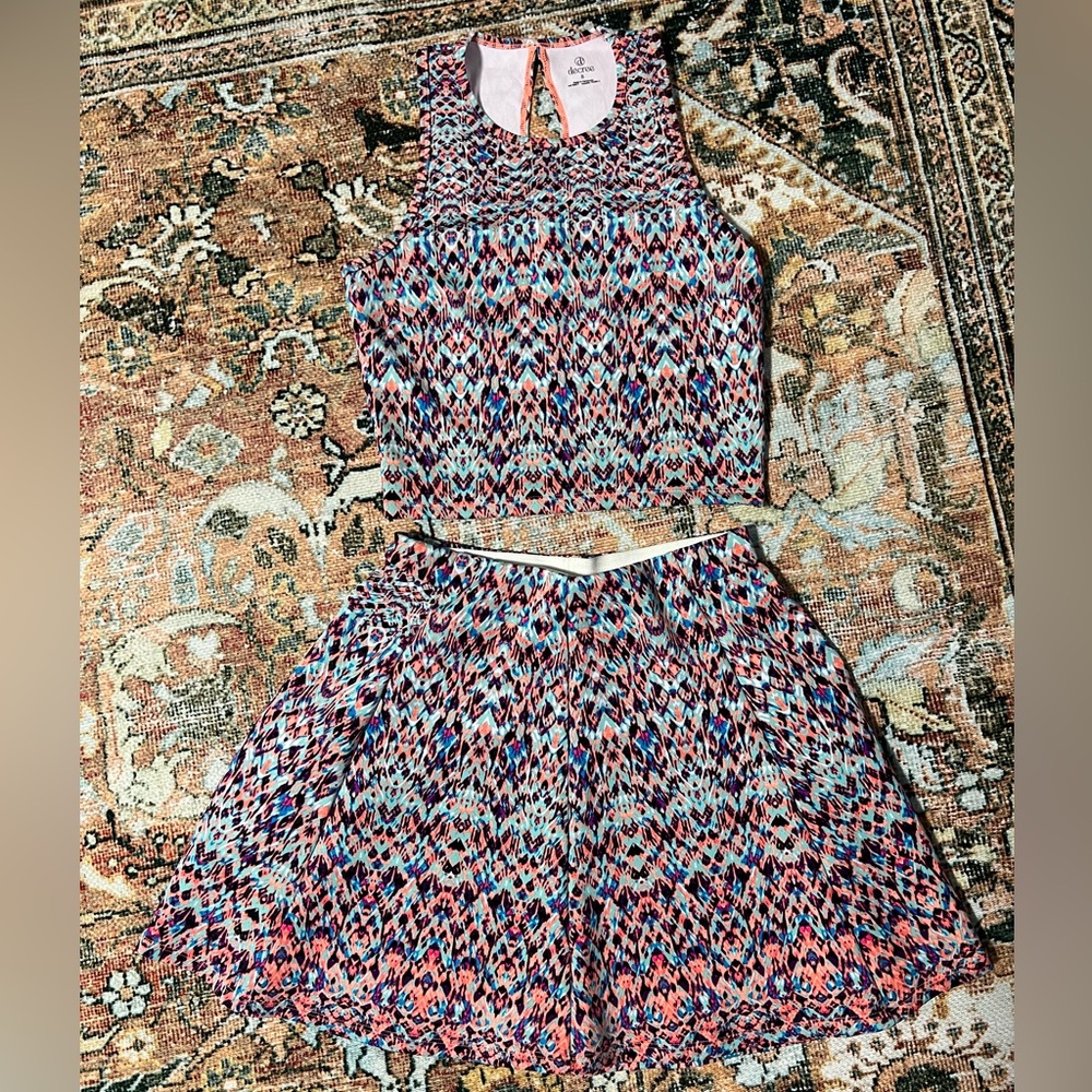 Decree Two Piece Set, Multicolor, Small Top, Medium Skirt